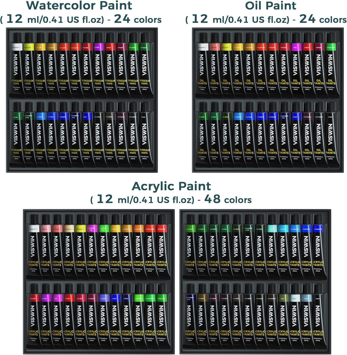 VISWIN All-in-One Artist Painting Set – 147-Piece Professional Art Kit with French Easel - Image 2